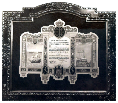 Pergamino entregado a la Marina